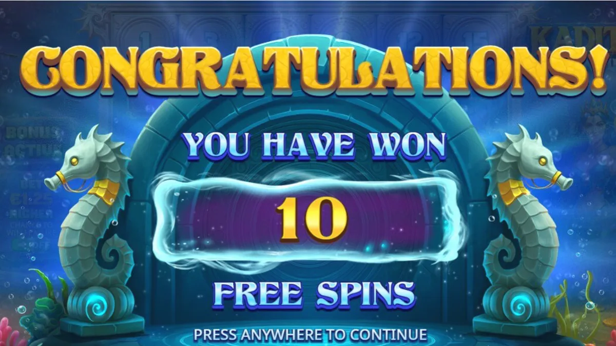 Pemandangan bawah laut yang memukau dalam slot Kadita Ocean Fury